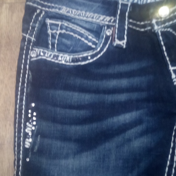 Rock Revival Women's 26 Skinny May    Embellished Bejeweled Distressed NWT - Picture 3 of 15